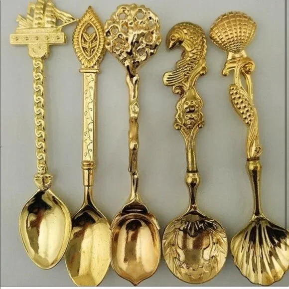 Antique Gold-Plated Silverware